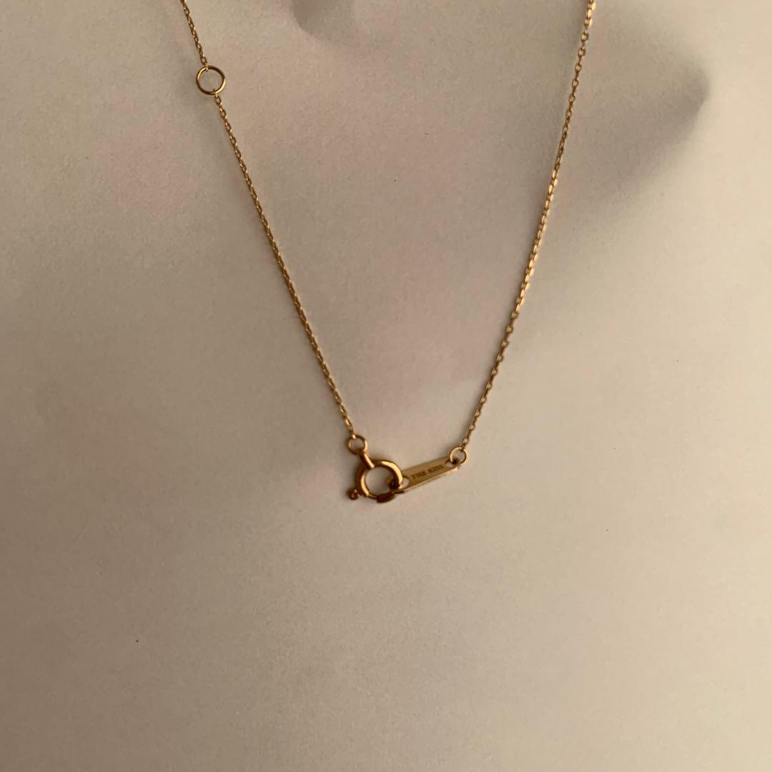 M*8様 K10 一粒ダイヤモンドネックレス バラ(ローズ)モチーフペンダント