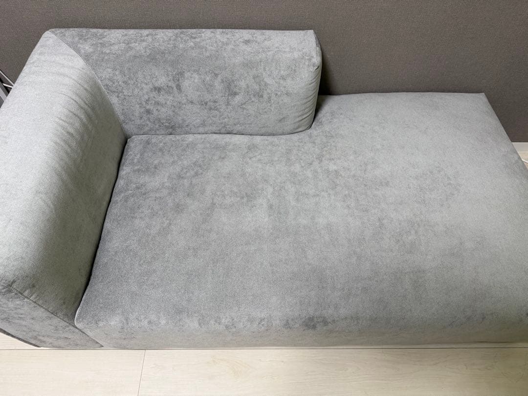 フランフラン　ソファ　メーネ　カウチRとオットマン　ライトグレーのセット