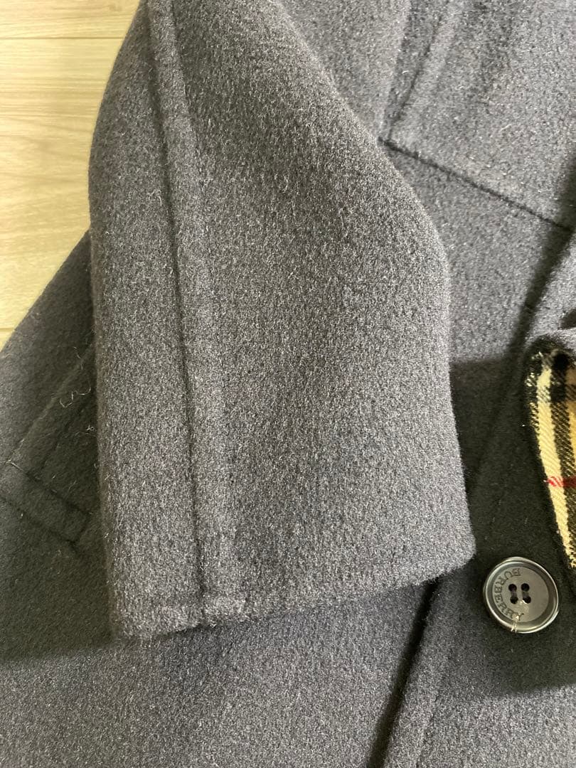 【バーバリー】ダブルフェイス　コート　36 ブラック