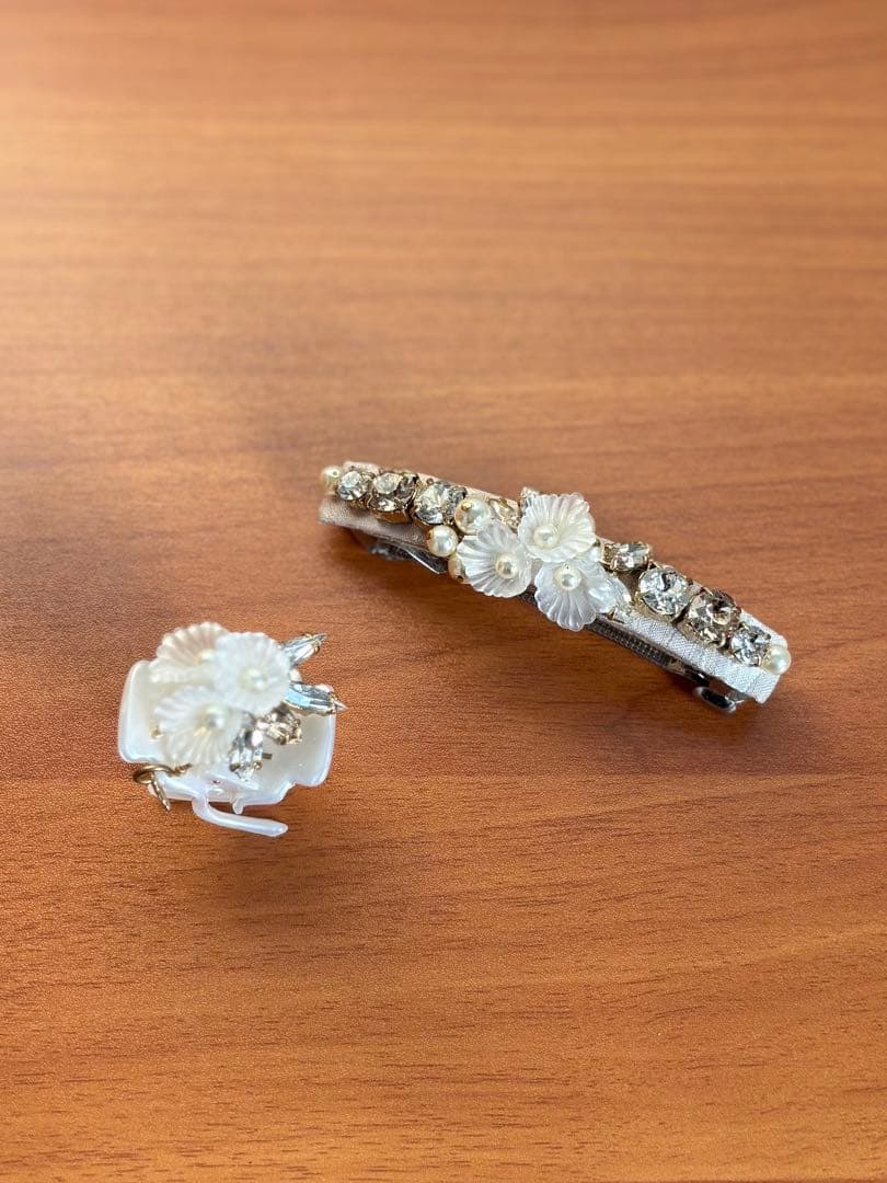 complex biz バレッタ 花モチーフヘアアクセサリー2点セット