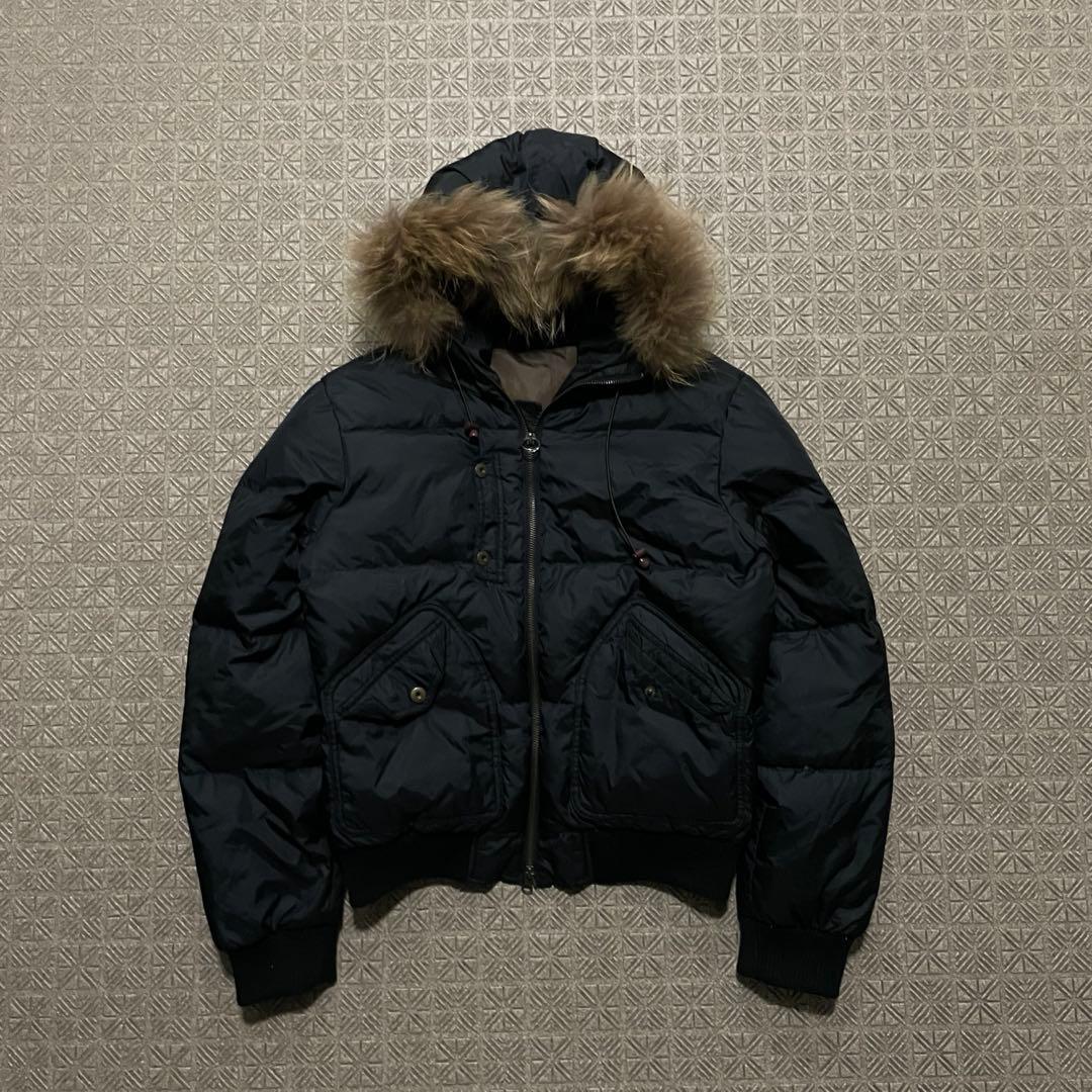 Y2K N2B OPIUM 短丈 フライト ボンバージャケット ファーフード49