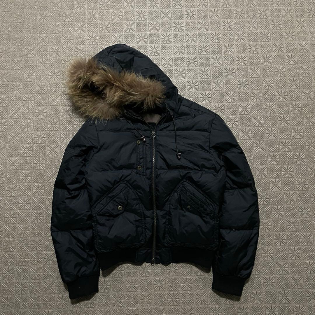 Y2K N2B OPIUM 短丈 フライト ボンバージャケット ファーフード49