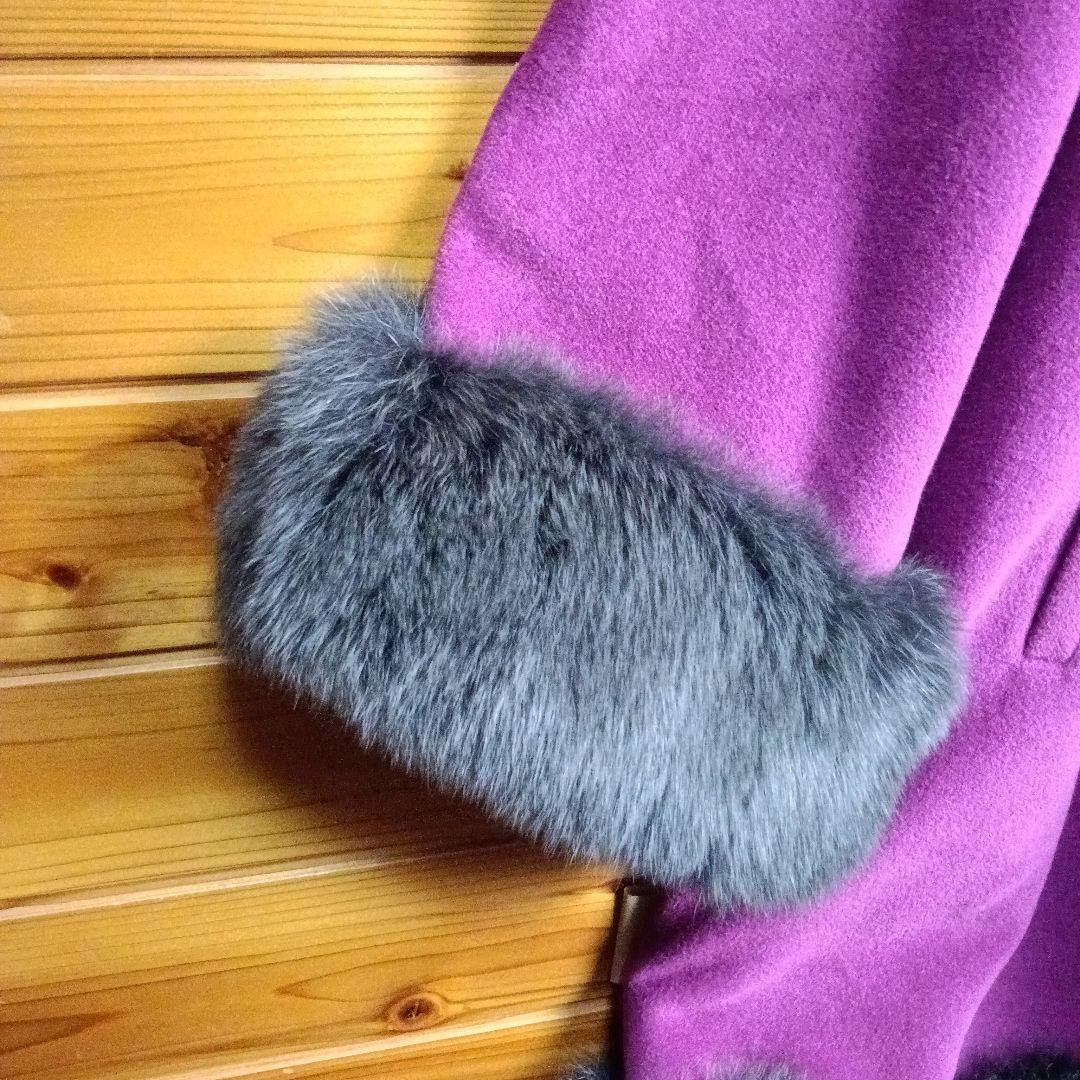 ★　毛皮コート　ファーコート　ロングコート　ミンク　アンゴラ　絹　シルク　裏地