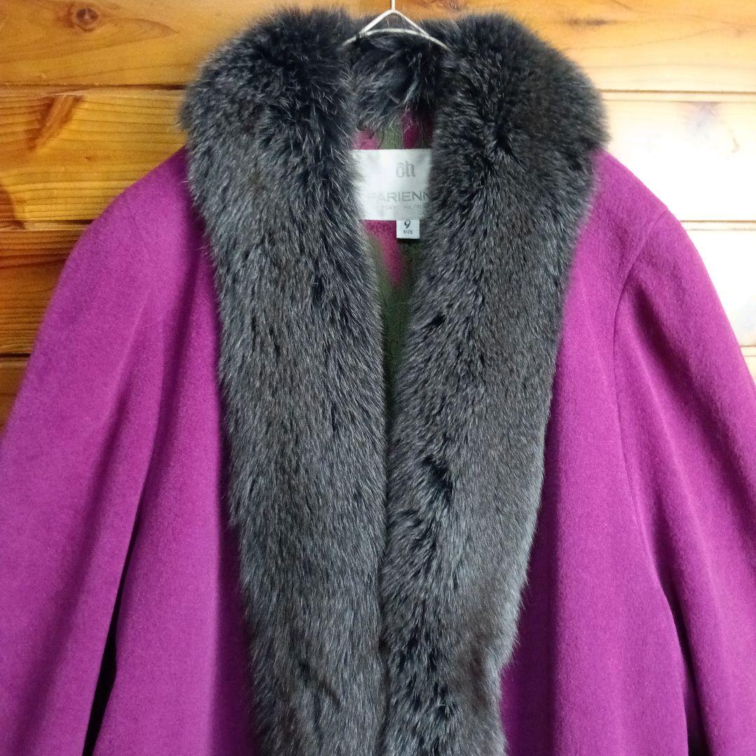 ★　毛皮コート　ファーコート　ロングコート　ミンク　アンゴラ　絹　シルク　裏地