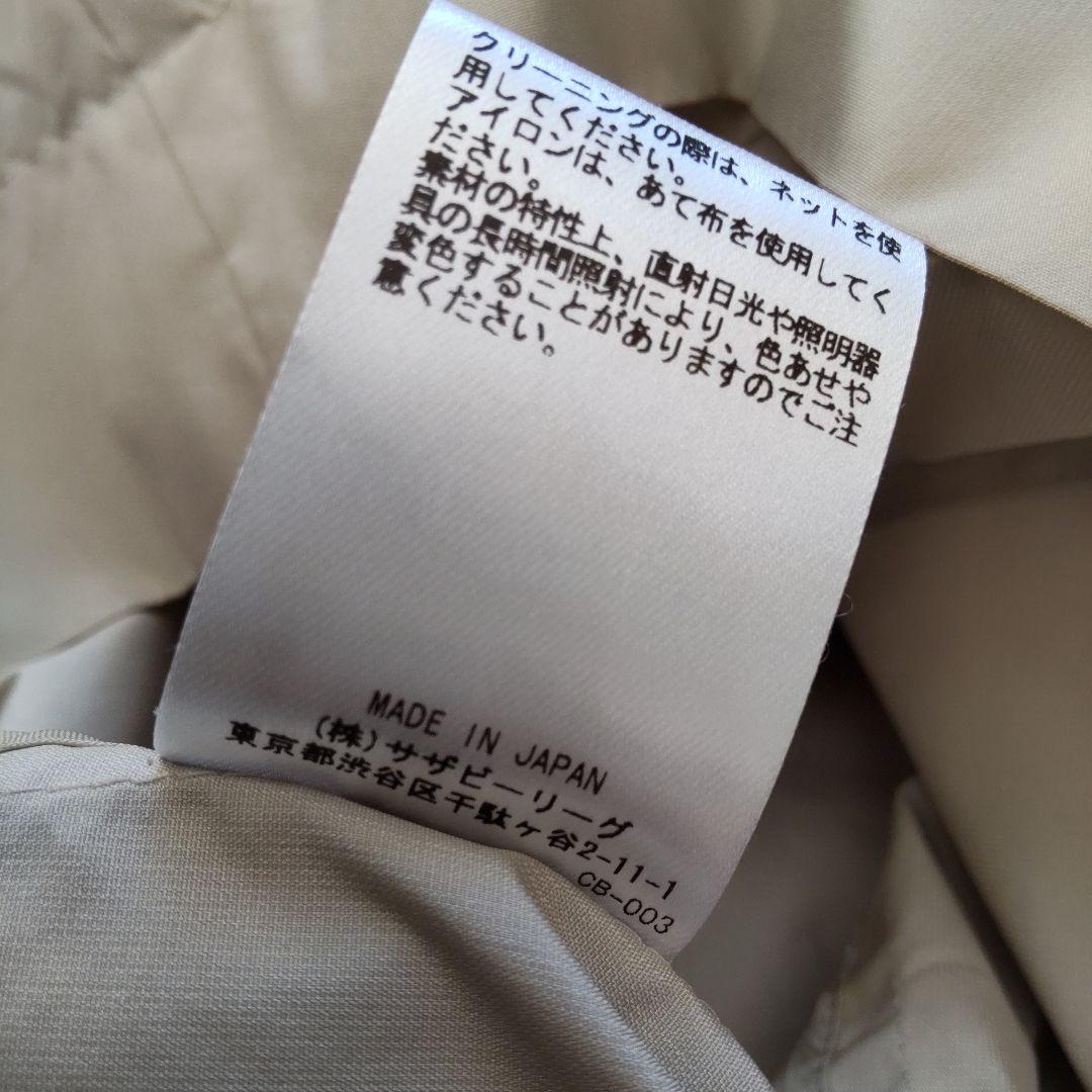 美品 エブール シルクポリナイロン フーデッド ロングコート ジップアップ 38