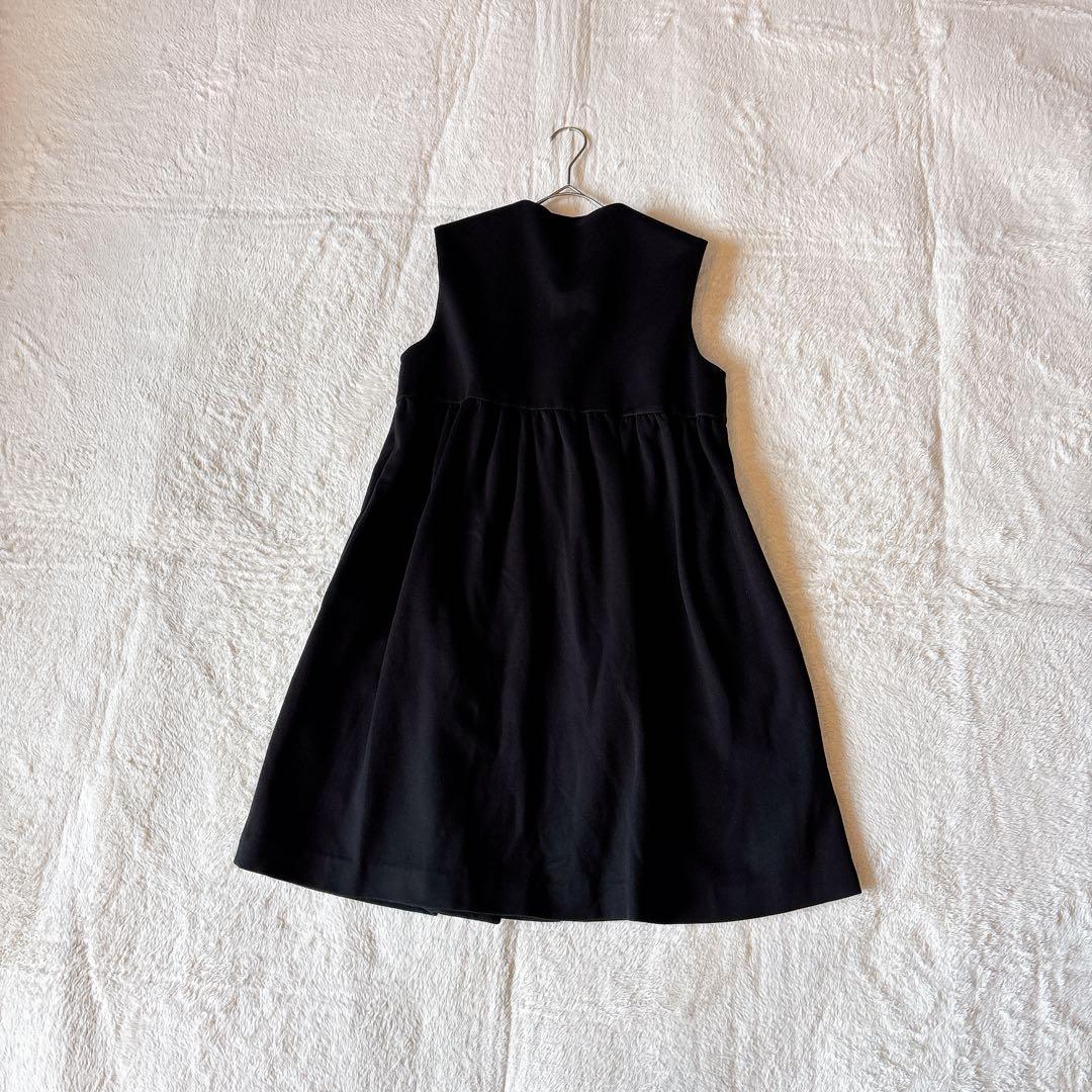 [美品]yori ヨリ ダブルクロス ジレ ベスト 完売品 黒 F