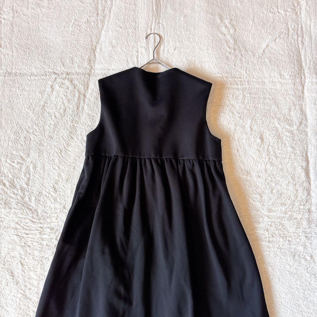 [美品]yori ヨリ ダブルクロス ジレ ベスト 完売品 黒 F