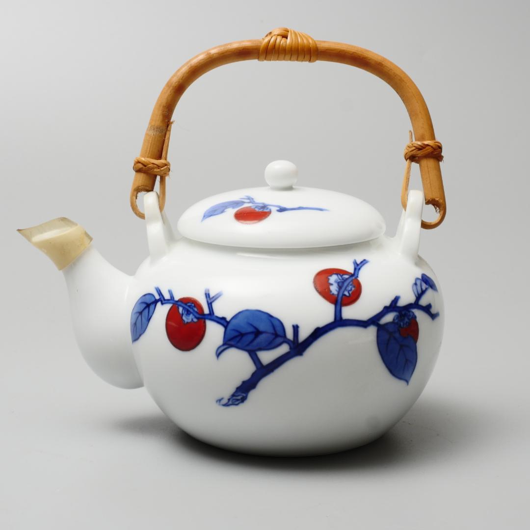 十四代 酒井田柿右衛門 染錦 柿図茶器揃