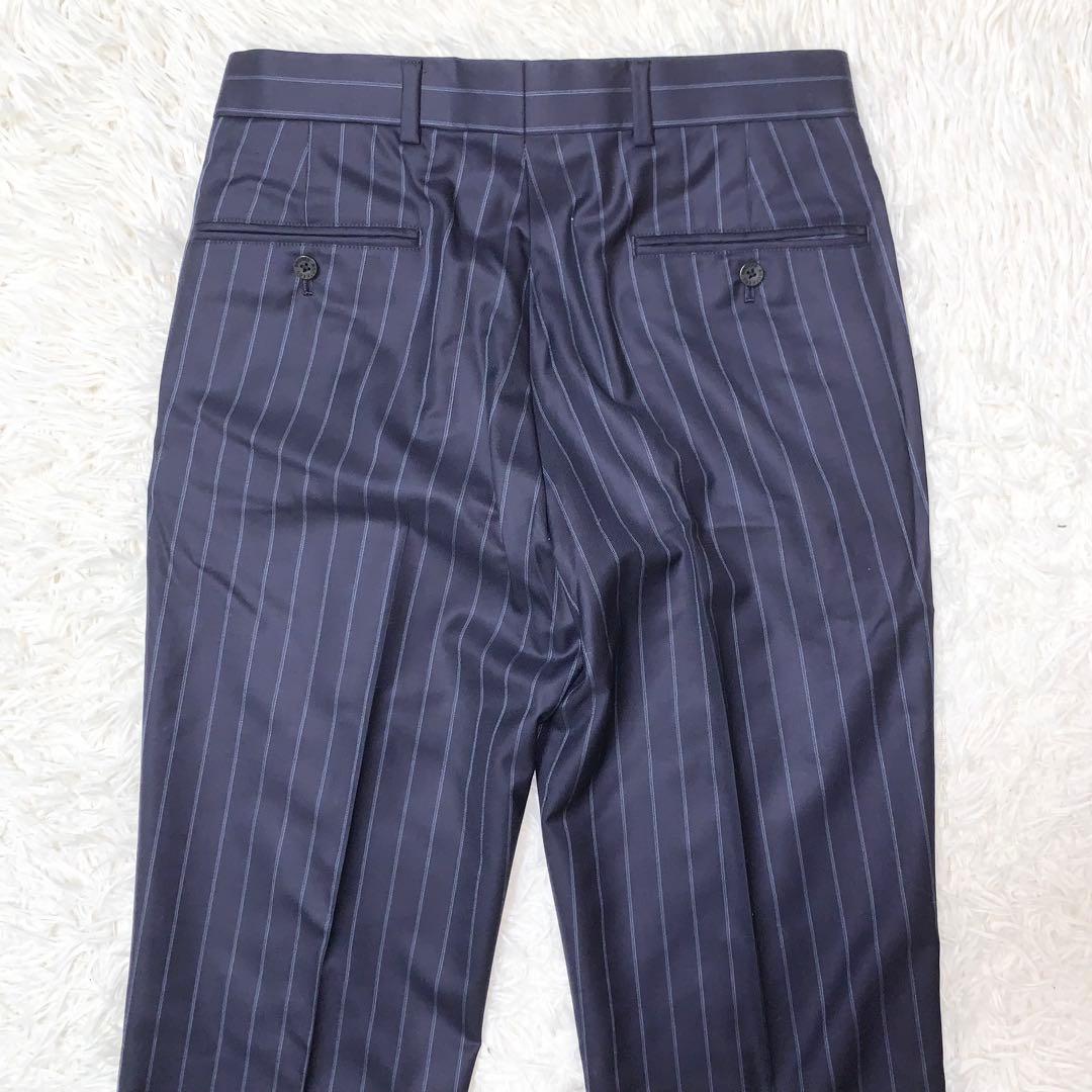 新品 ブルックスブラザーズ カノニコ社生地 スーツ ストライプ ネイビー M相当