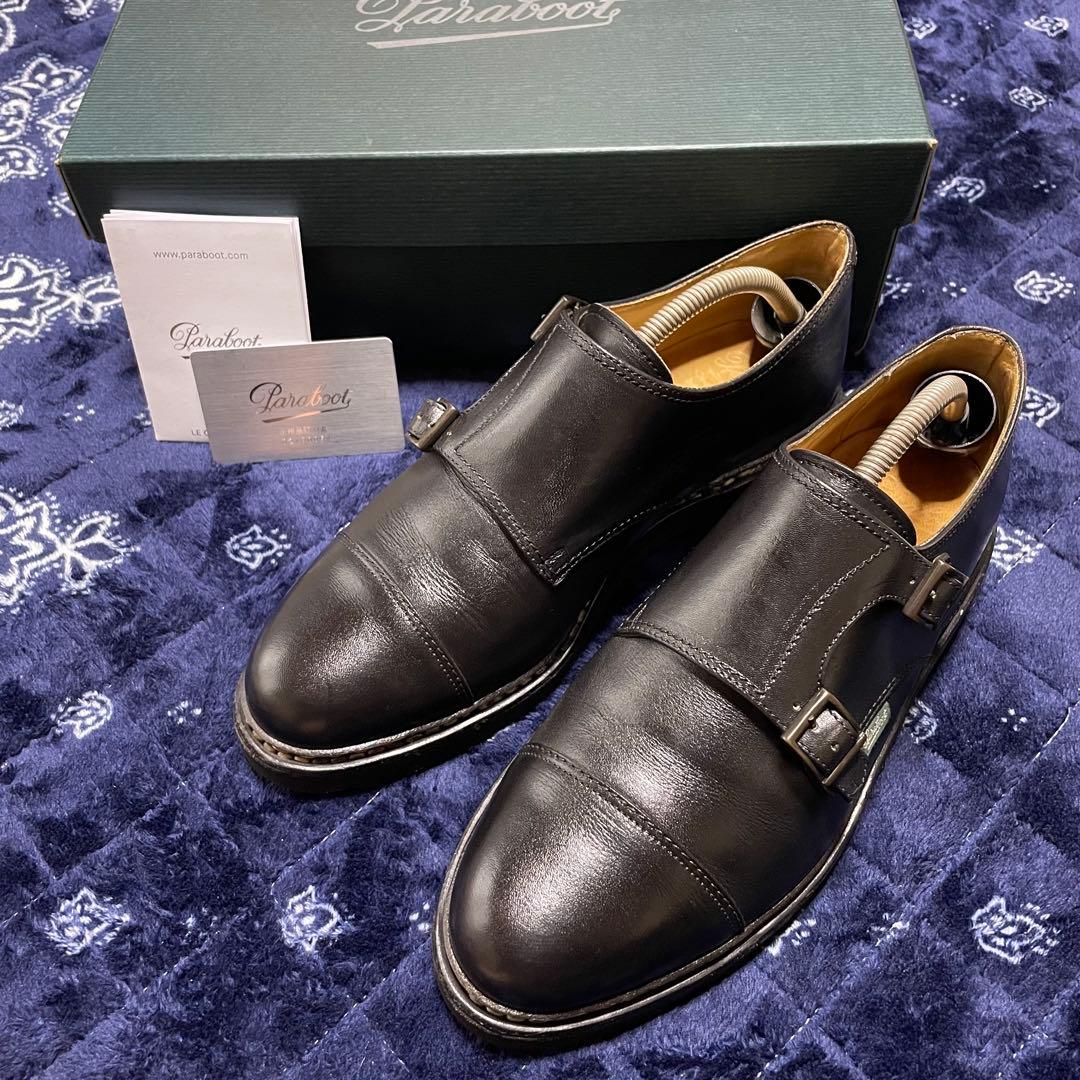 ブ*ジ様 Paraboot William 7 ブラック パラブーツ ウィリアム