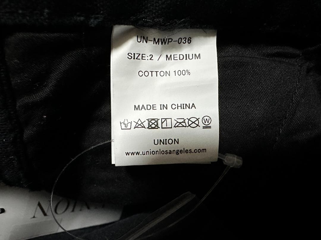 ユニオン オリジナル パンツ Mサイズ チノパン ダブルニー ブラック
