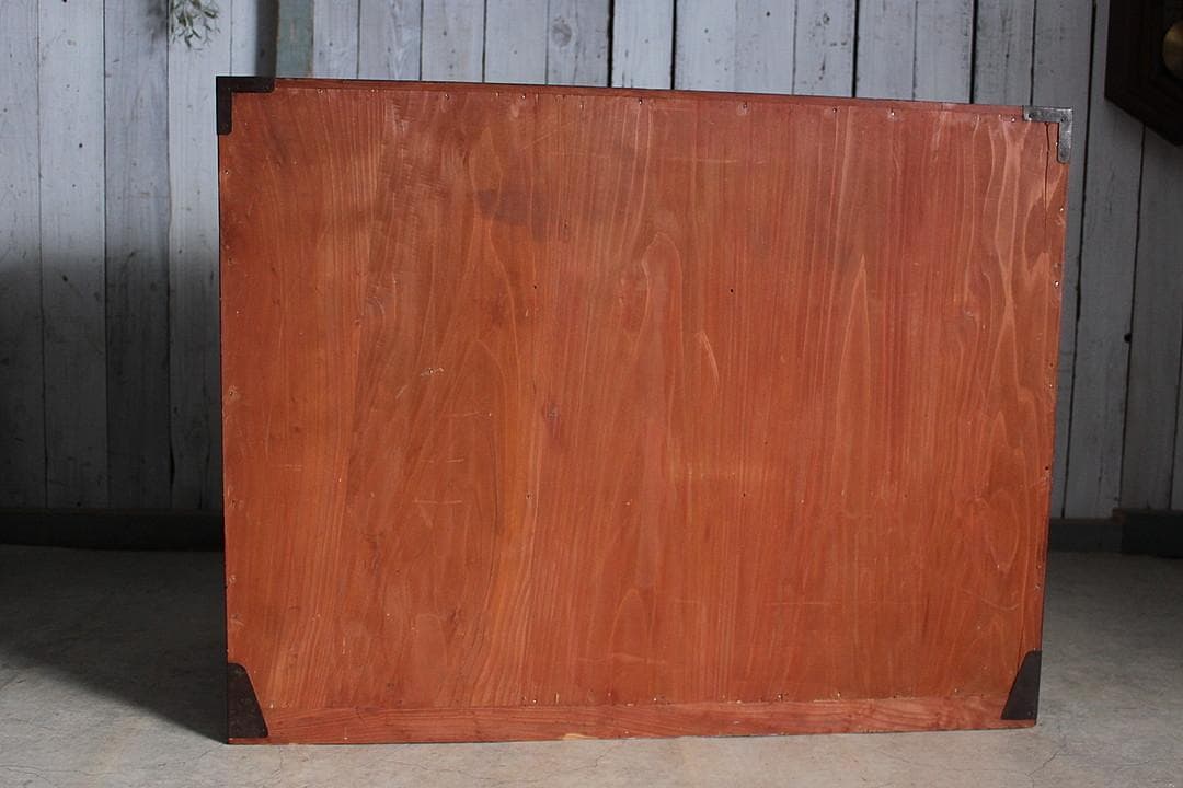 綺麗な丸金具庄内箪笥　3段　中桐　タンス　収納　古家具　古民家　時代家具