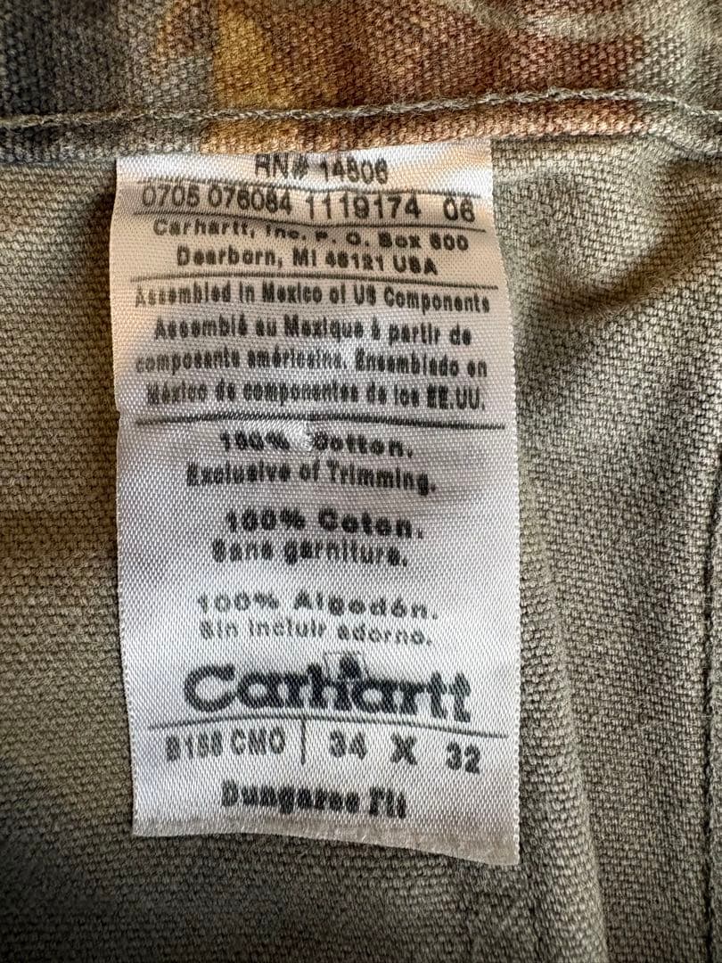 Carhartt カーハート リアルツリーカモパンツW34 L32