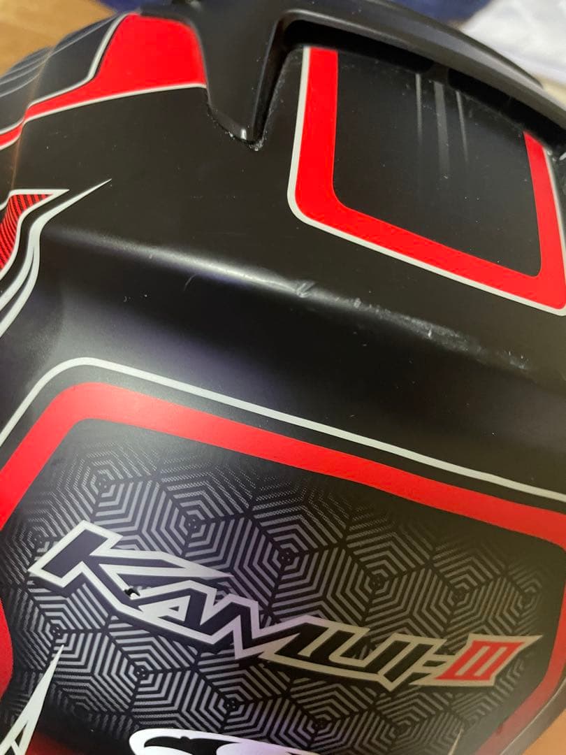 OGK KABUTO バイクヘルメット　KAMUI-3　フルフェイス　黒　赤