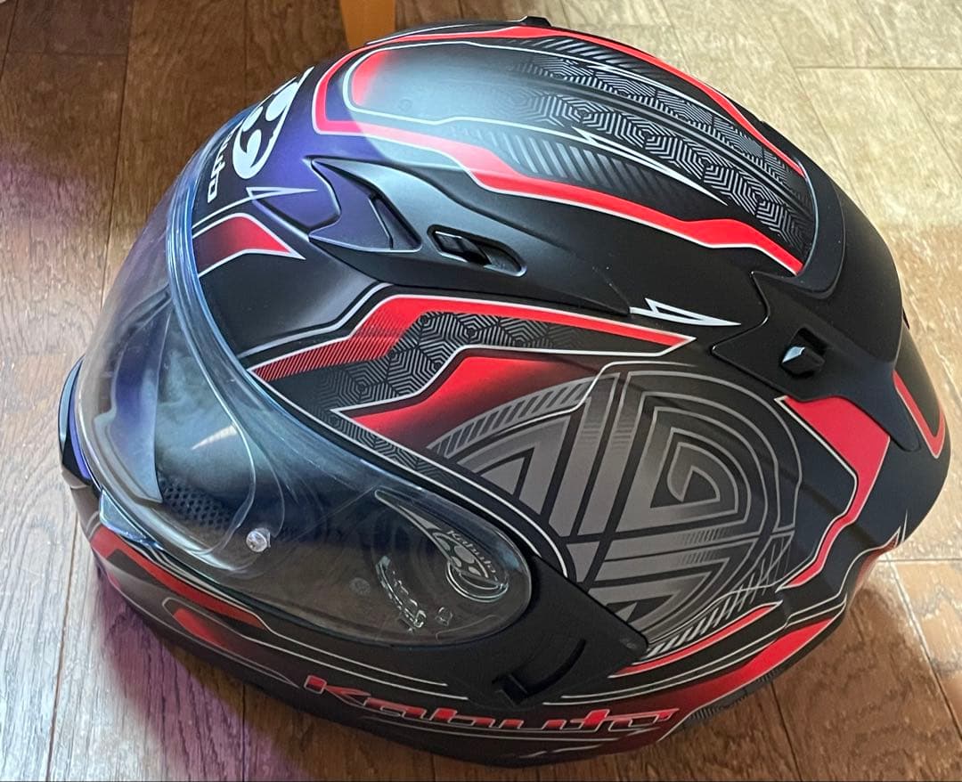 OGK KABUTO バイクヘルメット　KAMUI-3　フルフェイス　黒　赤