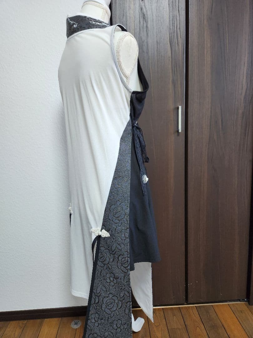 キューティーフラッシュ　白×黒　着物風チュニック