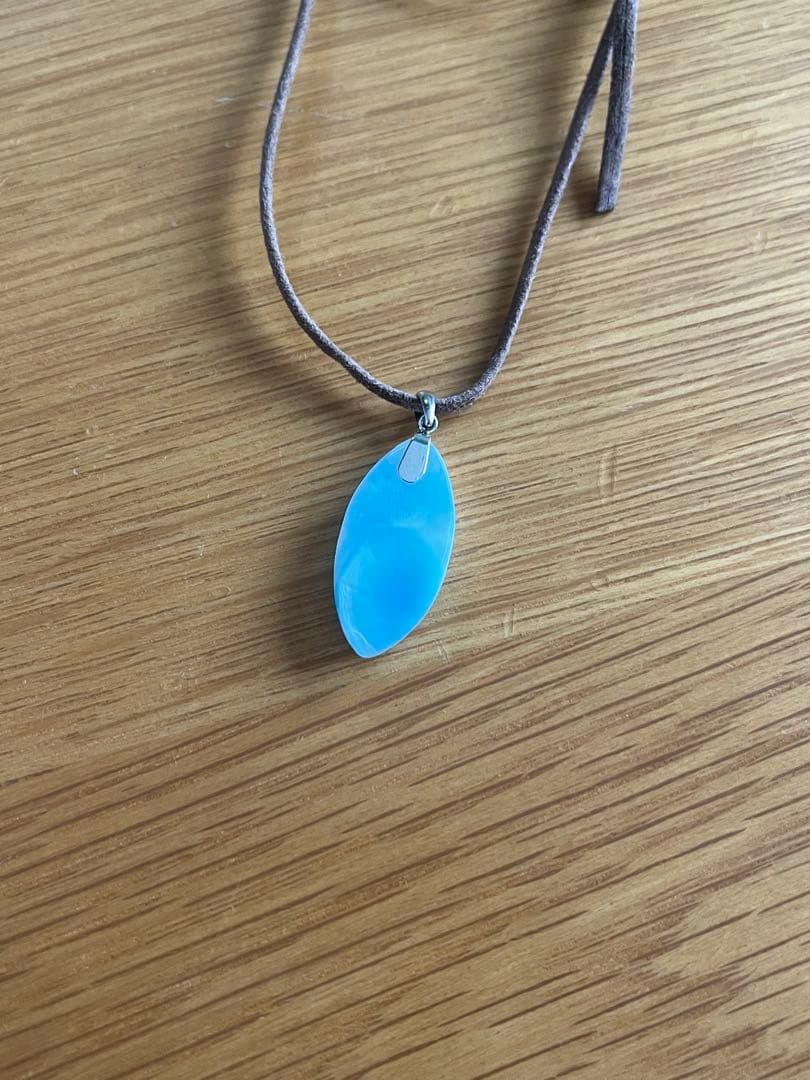 ネックレス 宝石鑑別書付き 天然ペクトライト ラリマー