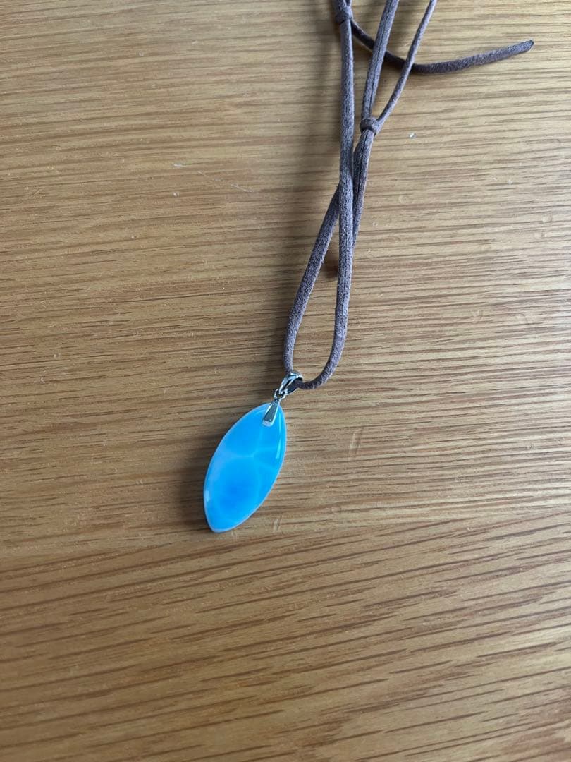 ネックレス 宝石鑑別書付き 天然ペクトライト ラリマー