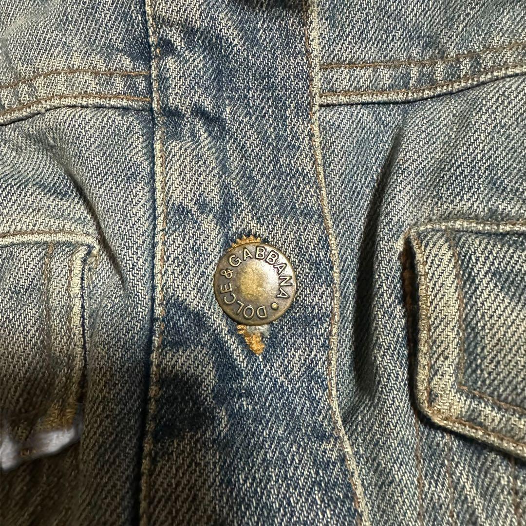 ドルチェアンドガッバーナ　2000s デニムジャケット　レオパード 豹柄