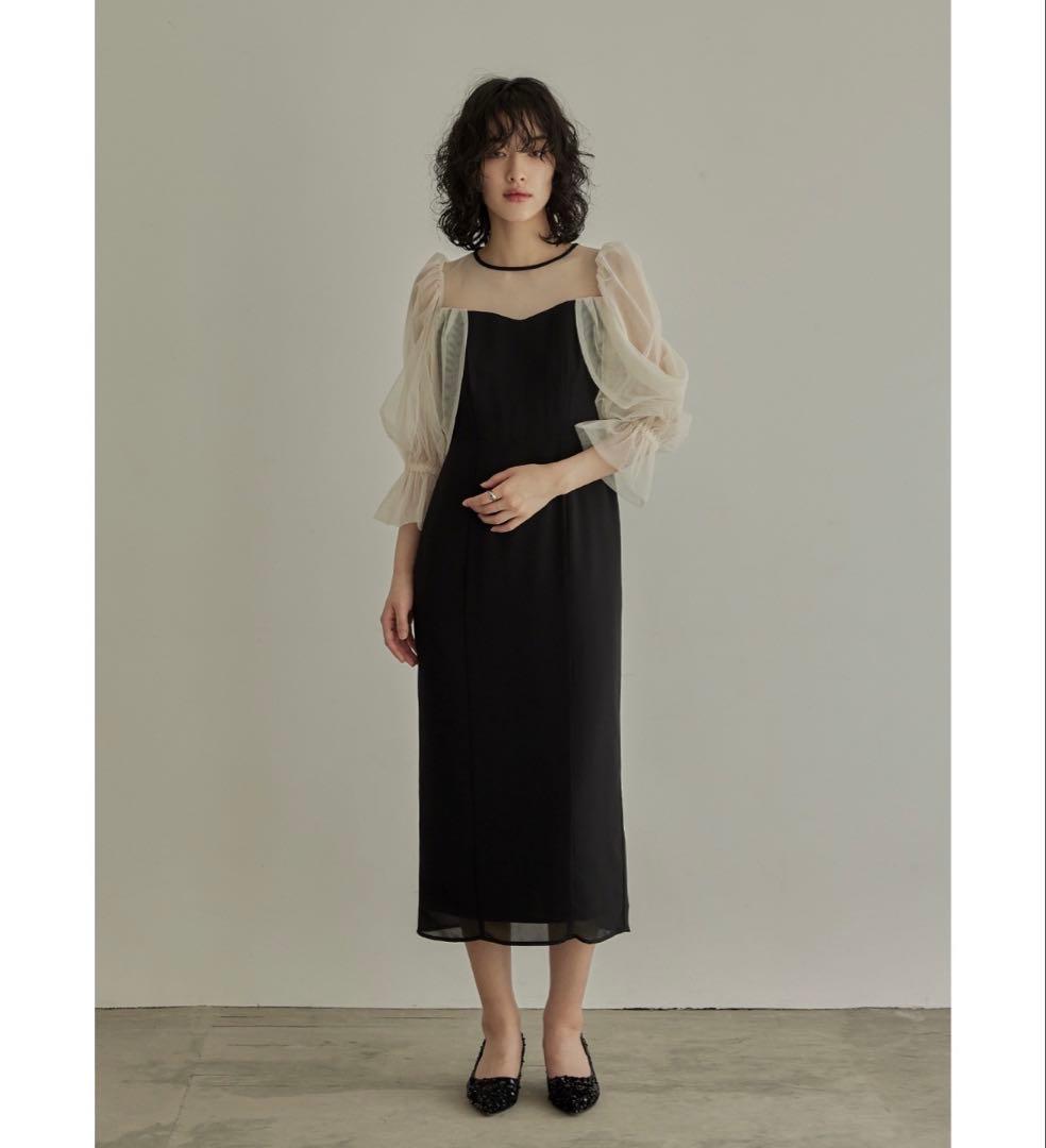 ニアナ【美品】チュールオフショルダードレス L