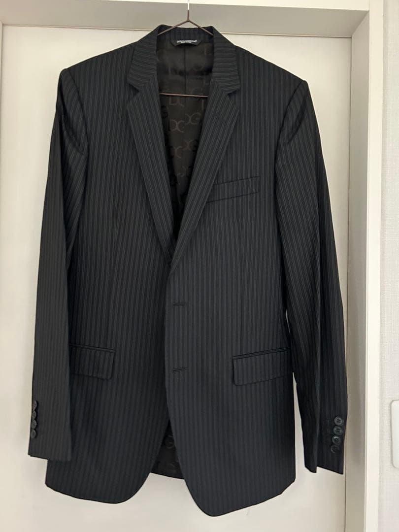 ドルチェアンドガッバーナ　 ブラックストライプスーツ　ドルガバ