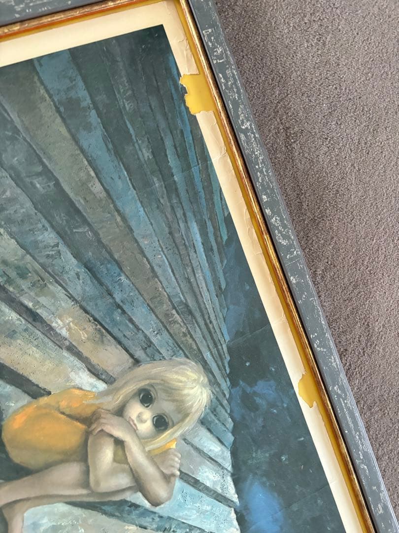 Margaret Keane 70s ヴィンテージ　ポスター 額付「ALONE」