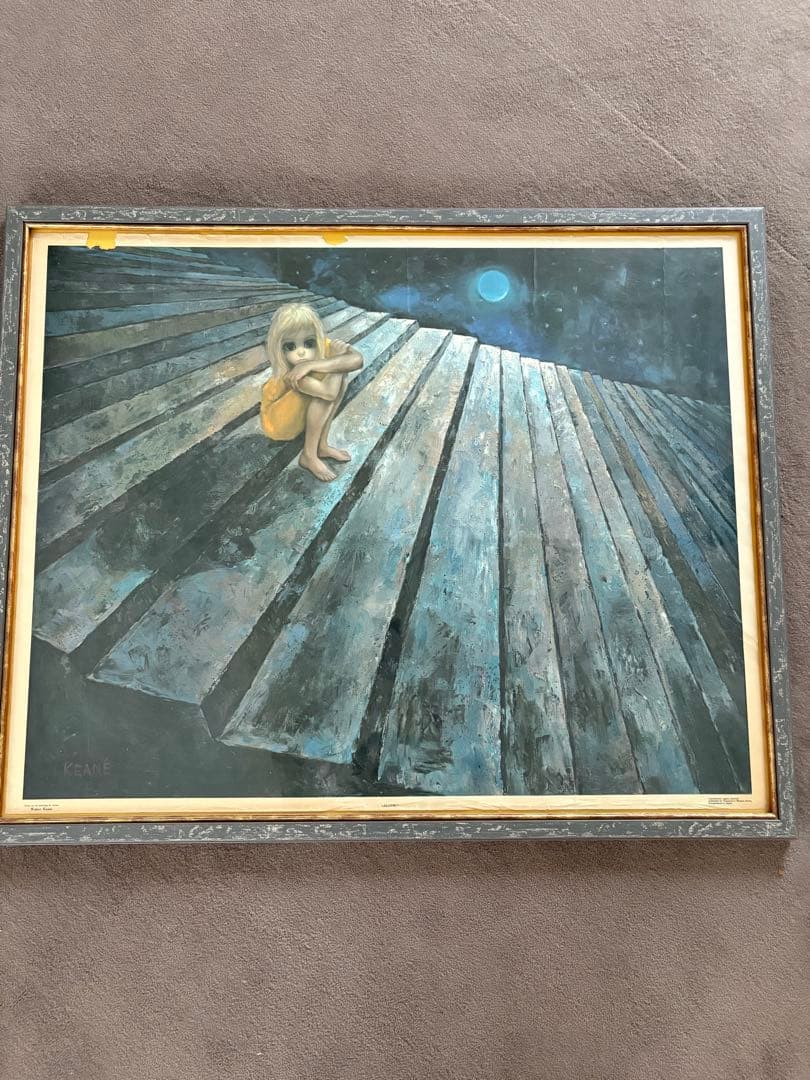 Margaret Keane 70s ヴィンテージ　ポスター 額付「ALONE」