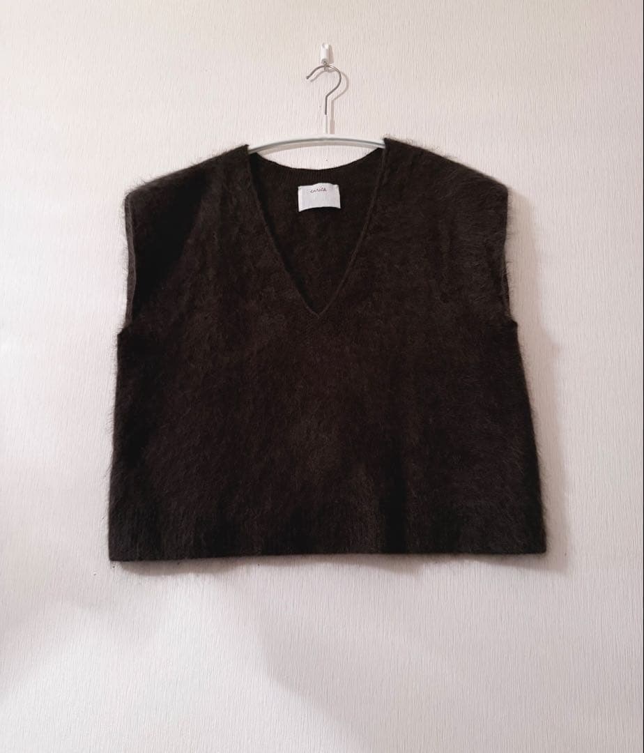 enrica エンリカ　カシミヤ100 シャギーニット プルオーバー　ベスト