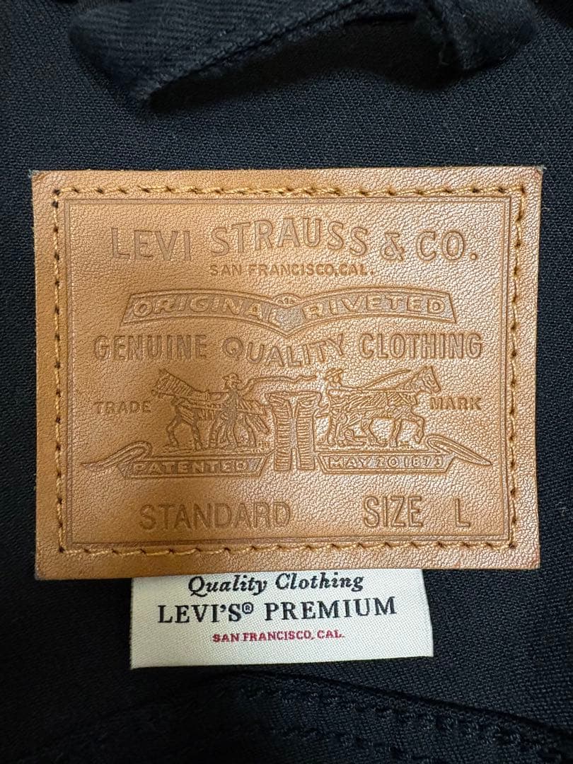 美品 Levi's PREMIUM ブラック デニム ジャケット L xpv