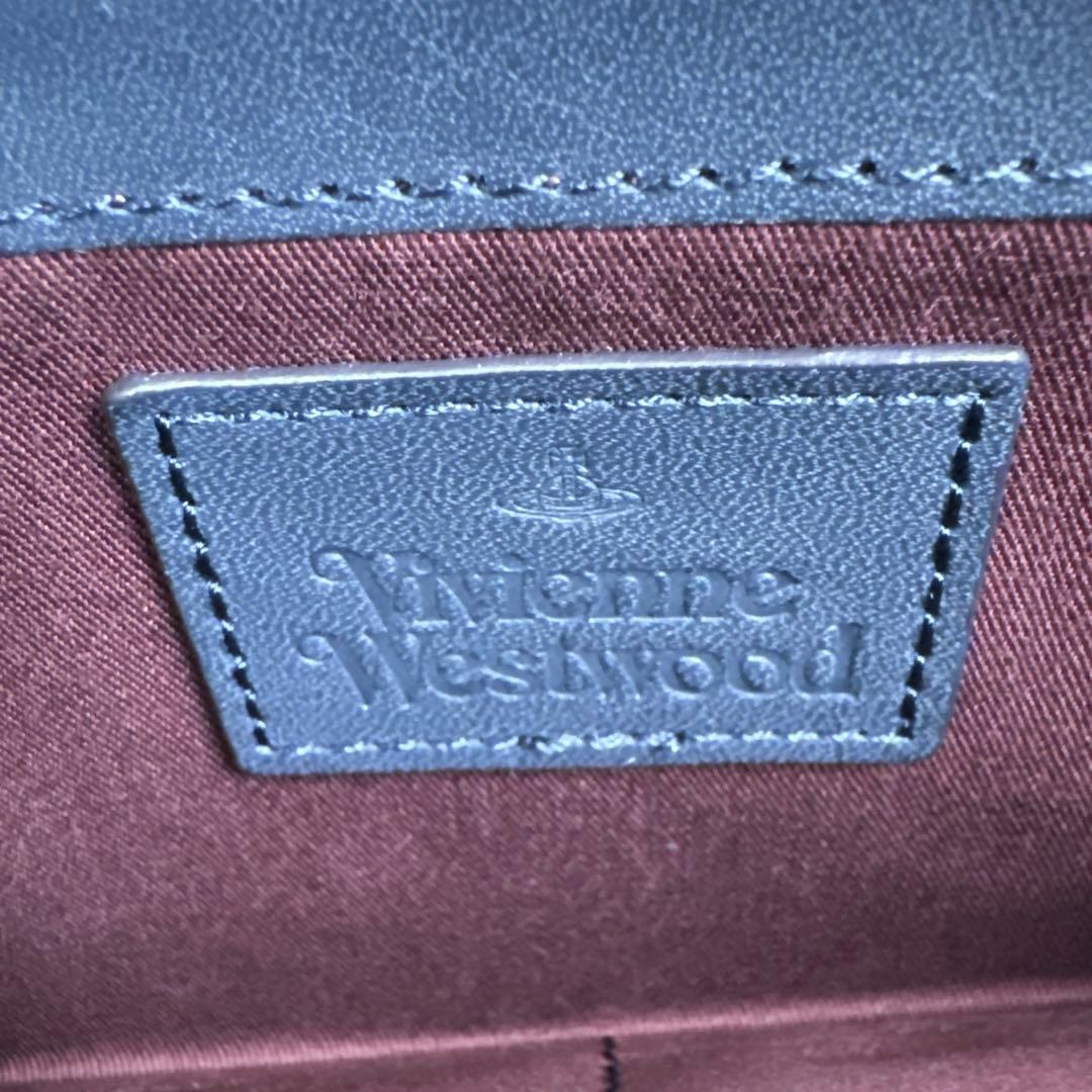 新品級✨ヴィヴィアンウエストウッド　長財布 カラーステッチ オーブ　ロゴプレート