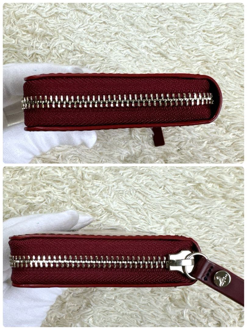 新品級✨ヴィヴィアンウエストウッド　長財布 カラーステッチ オーブ　ロゴプレート