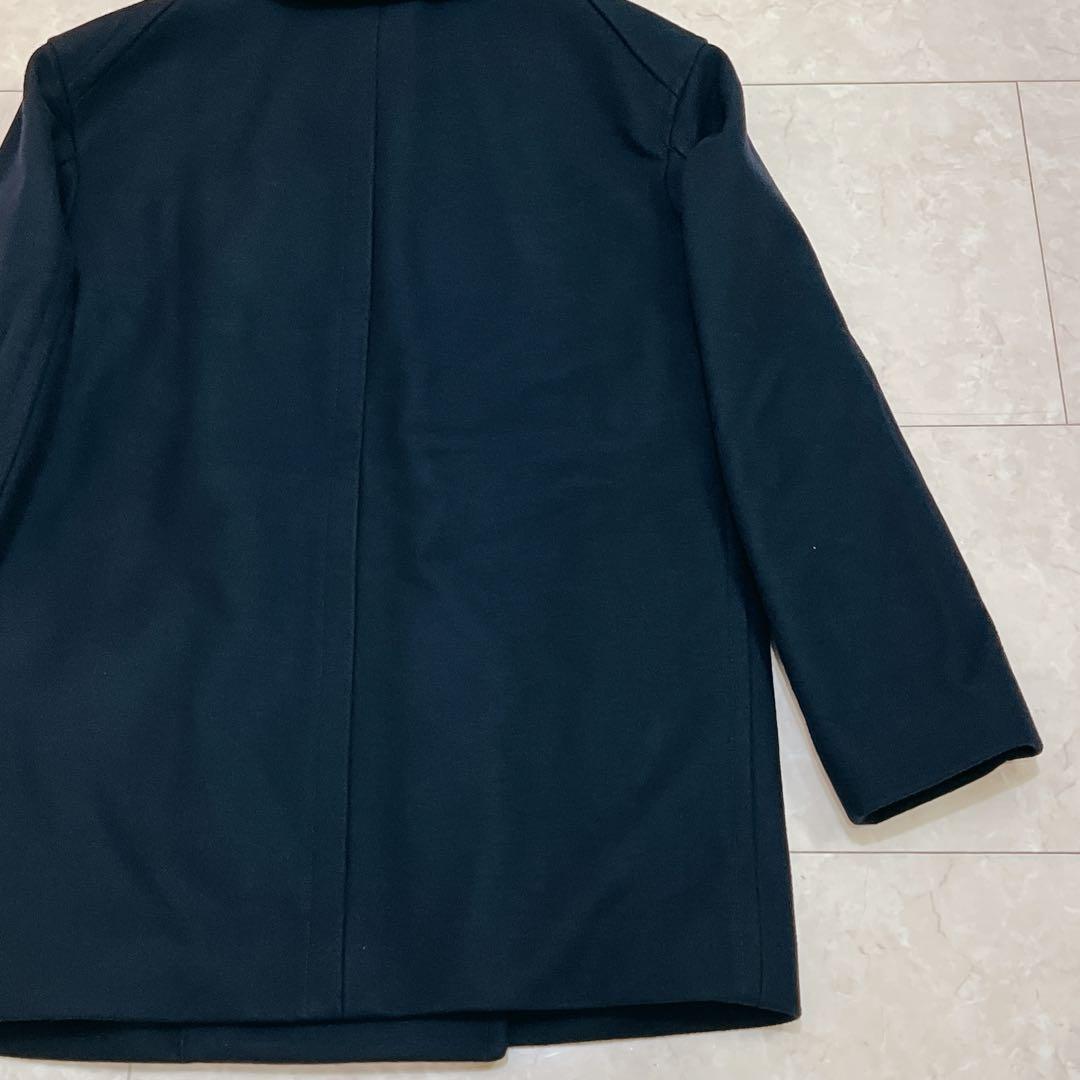 ユニクロ +J ジルサンダー ウールブレンド オーバーサイズ ピーコート M 紺
