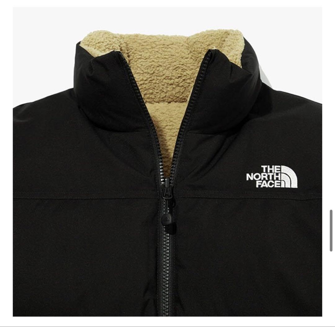 【美品】ノースフェイス　リバーシブル ダウン　黒　150 レディース　S