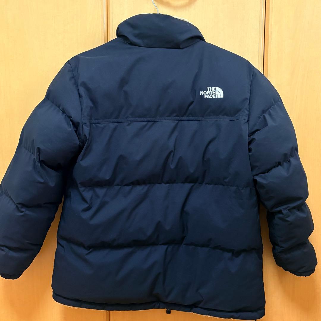【美品】ノースフェイス　リバーシブル ダウン　黒　150 レディース　S