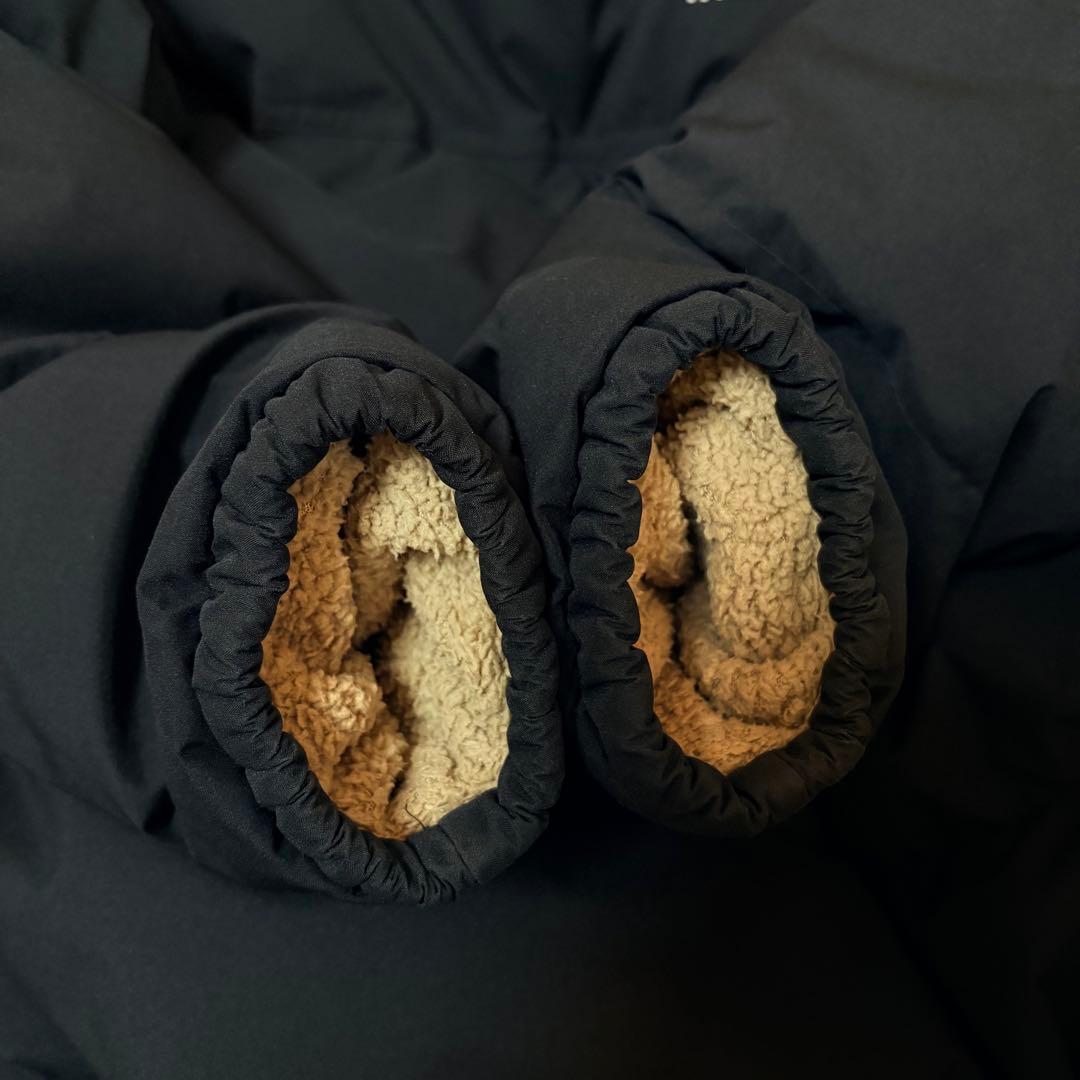 【美品】ノースフェイス　リバーシブル ダウン　黒　150 レディース　S