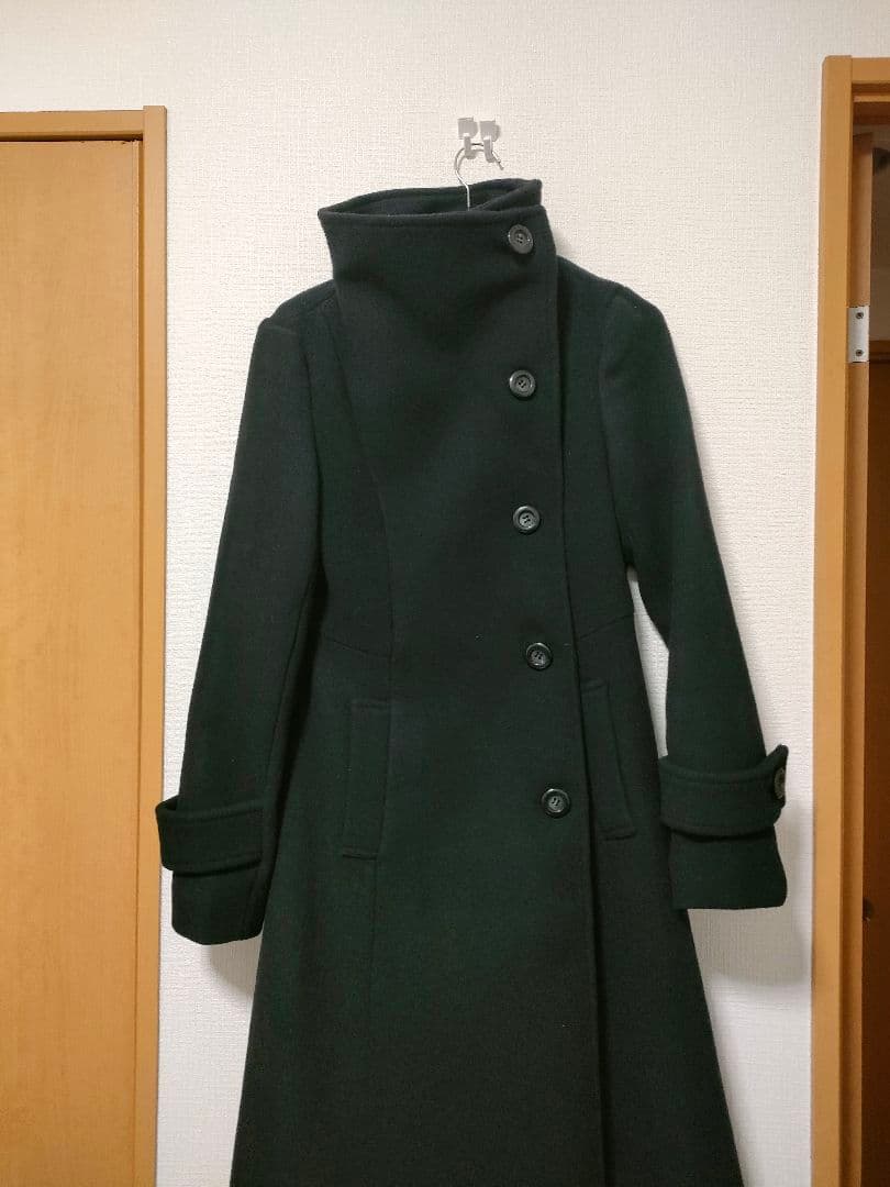 3回着用★rienda定番の大人気シンデレララインコート★Sサイズ ブラック