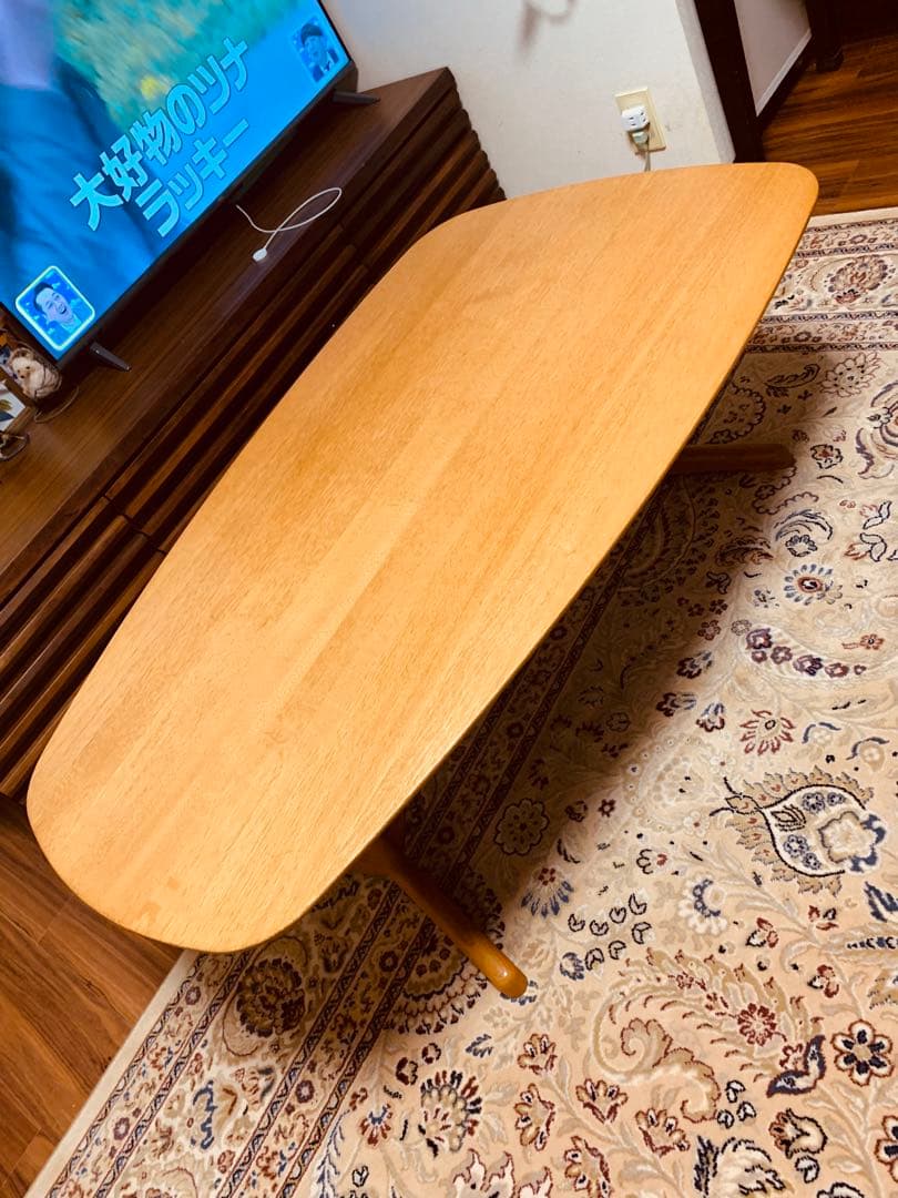 オオノ　引き取り　日進木工geppo 天然木リビングテーブル