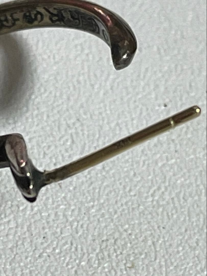 CHROMHEARTS クロムハーツ タイニーCHクロス フープイヤリングピアス