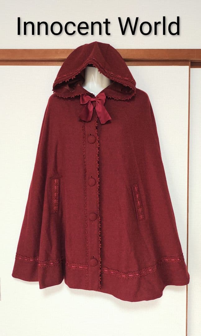 イノセントワールド　 ロリィタ　赤ずきん　ケープコート　マント　ポンチョ　赤