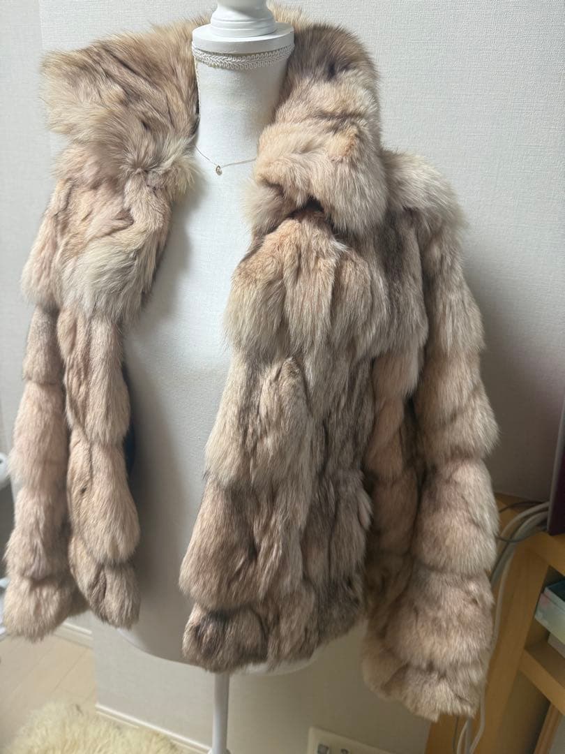 毛皮　リアルファー　ショート　ブルーフォックス