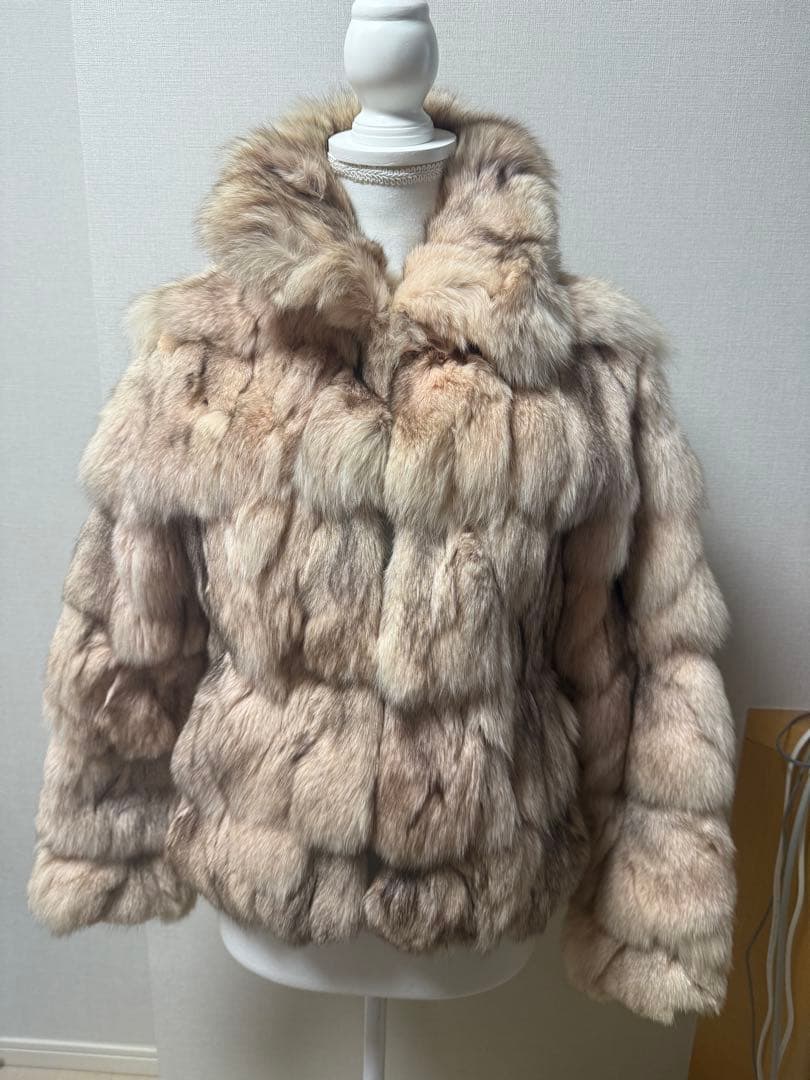 毛皮　リアルファー　ショート　ブルーフォックス