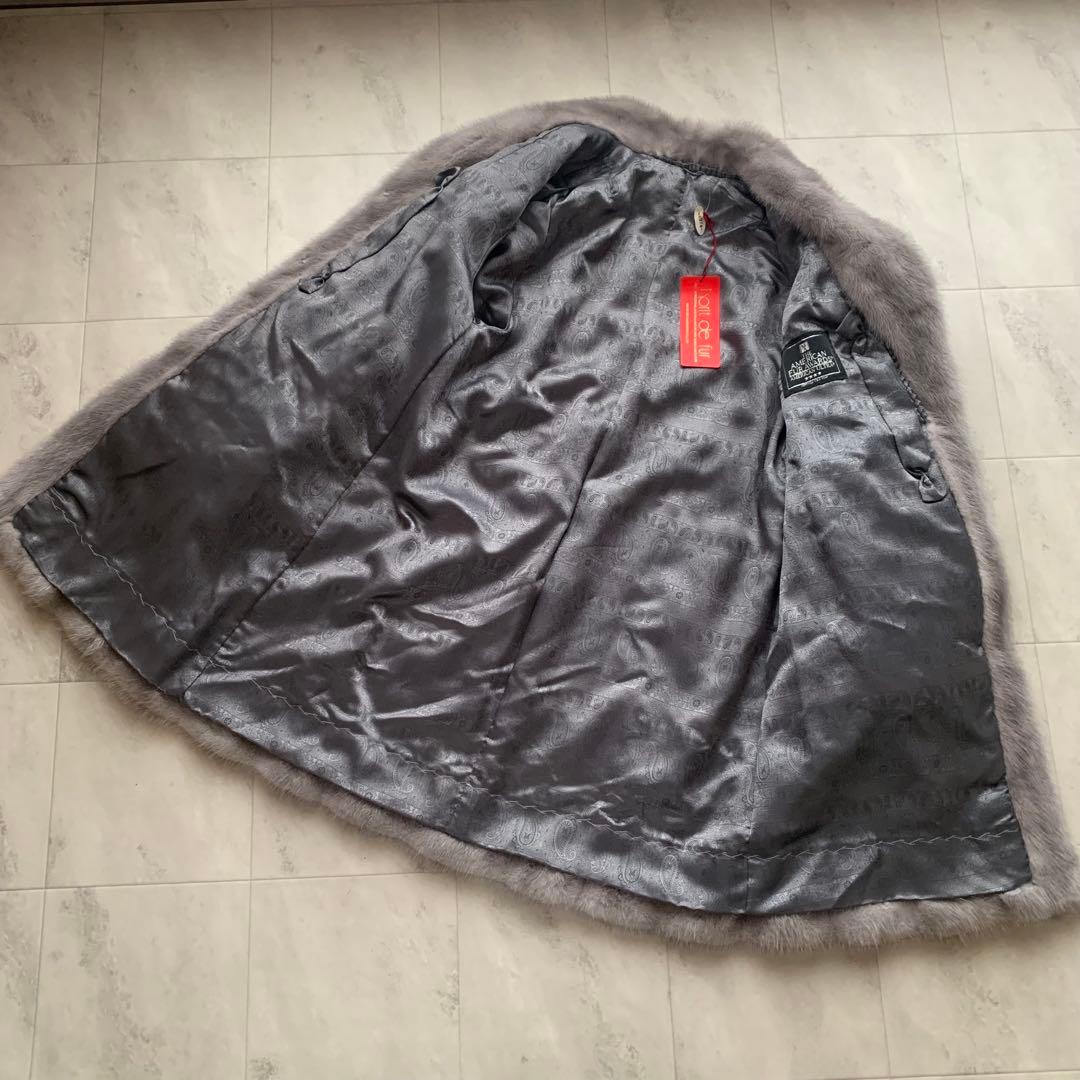 タグ付 未使用 着丈90 アメリカンファーアワード サファイアミンク コート