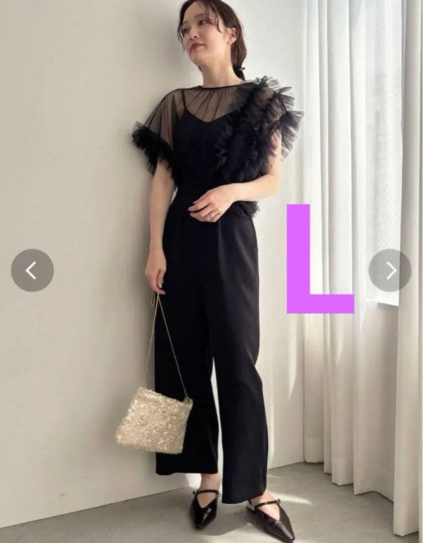 ラグナムーン LADYチュールドッキングコンビネゾン ブラック L