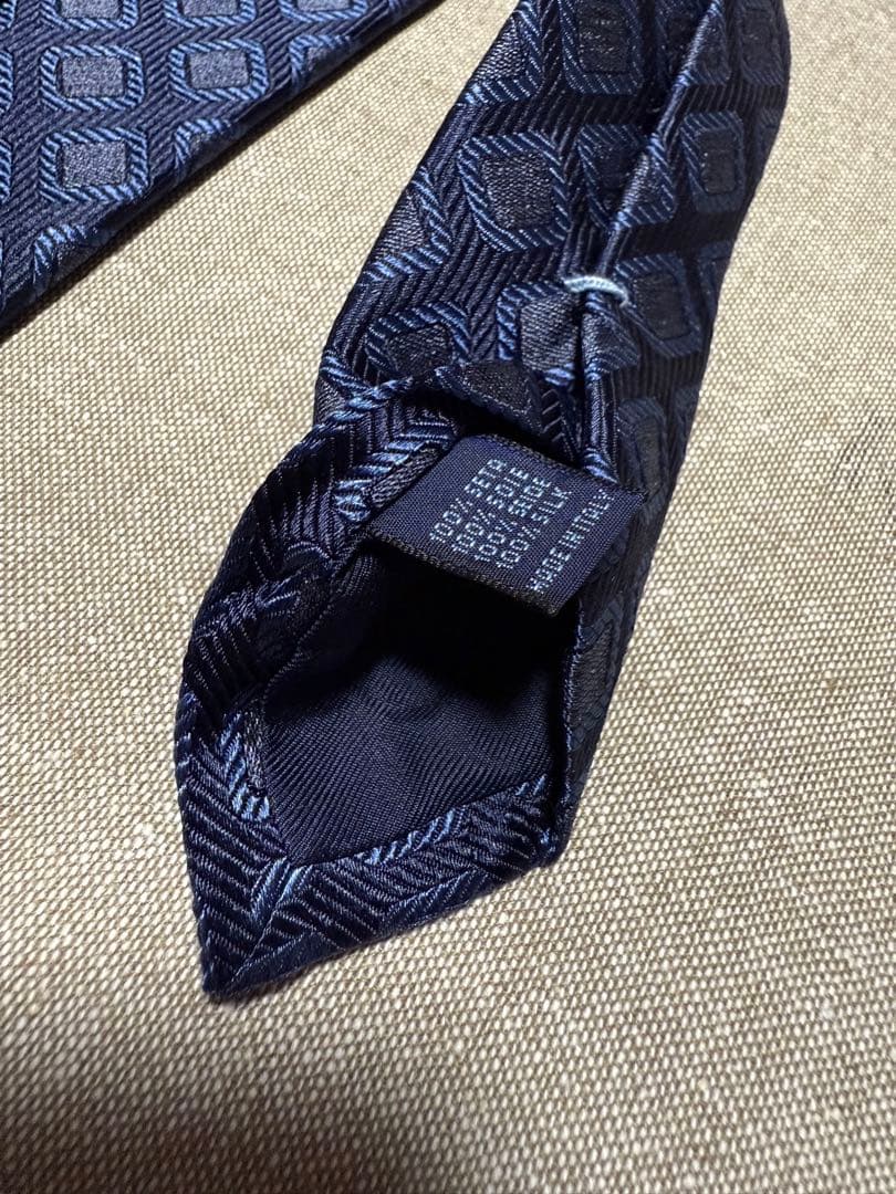 FRANCO BASSI／フランコバッシ／ジャガードタイ／スクエア／小紋柄