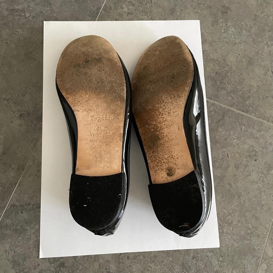y*t様 1回着用　美品　レペット　エナメル　レザー　革　バレエシューズ　黒　B