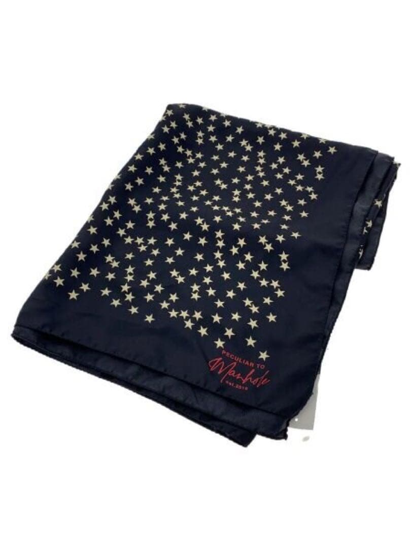 MANHOLE STAR PRINT SILK SCARF 大判スカーフ　星柄