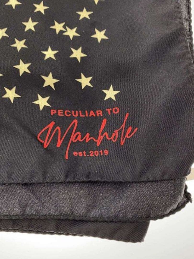 MANHOLE STAR PRINT SILK SCARF 大判スカーフ　星柄