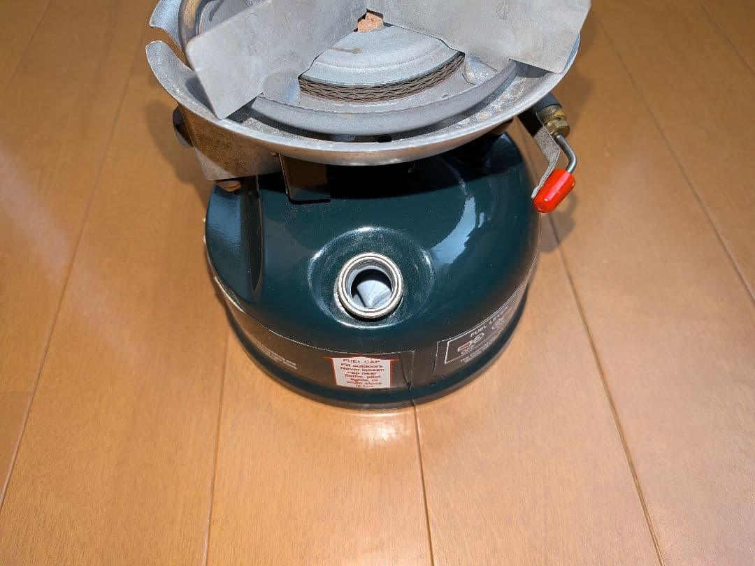 コールマン508 ツーレバーガソリンストーブ完動品とヒーターアタッチメントセット