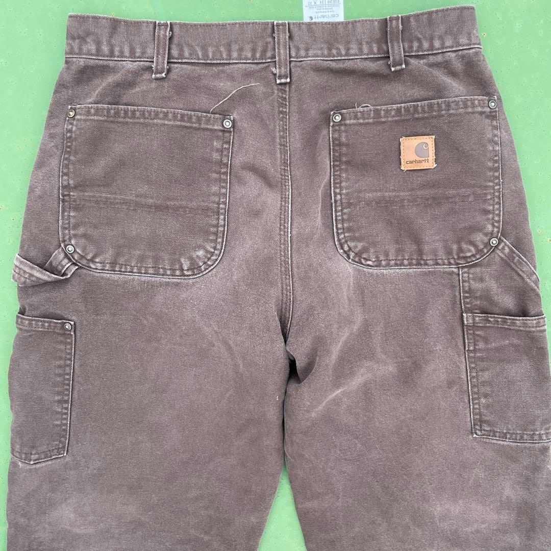 Carhartt B136 DKB ダブルニー ブラウン 34×32 メキシコ製