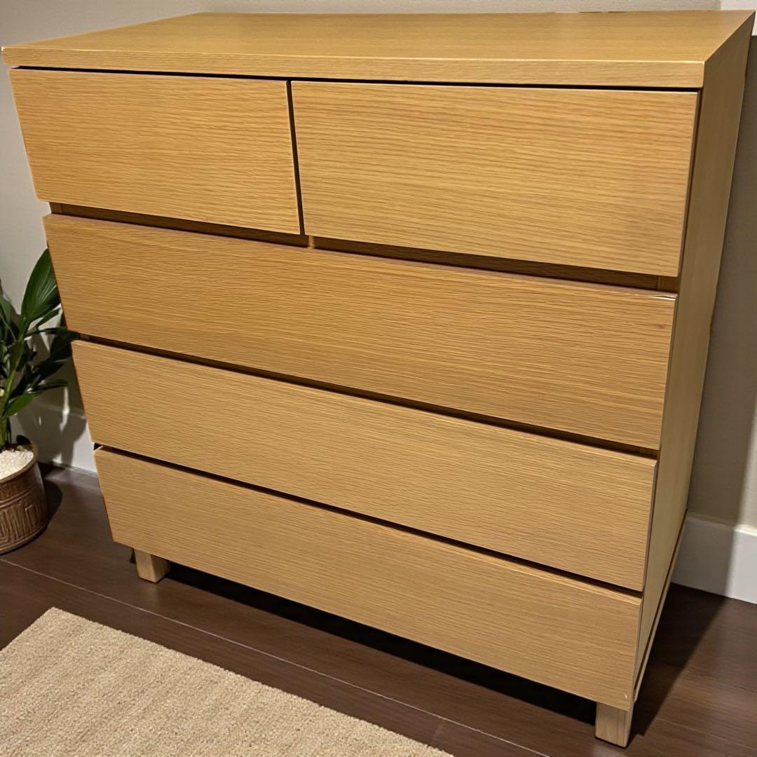 【美品】【廃盤品】タンス　チェスト　4段　オーク材 800×400×830